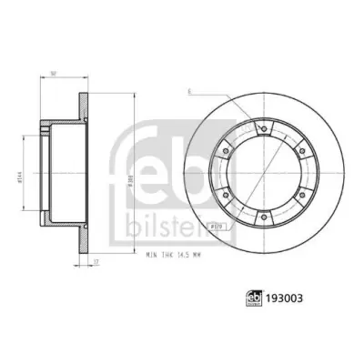 Disco de freno FEBI BILSTEIN 193003 Moderno